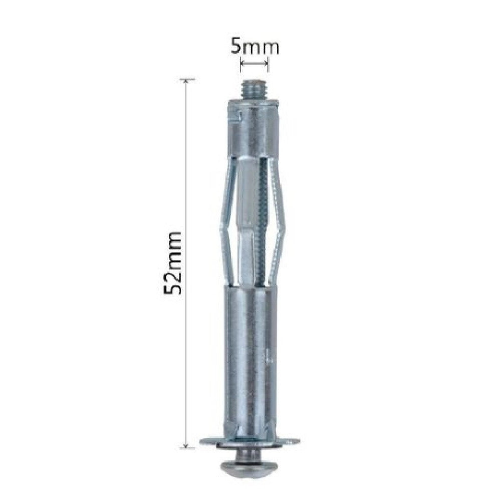 Trade Shop - Set 3 Pz Tasselli Metallici Espandibili Viti A Espansione Stile I 5x52 Mm 92852 -