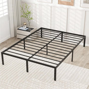 Telaio letto 160 x 200 cm, letto in metallo con rete a doghe, letto matrimoniale in metallo, spazio sotto il letto, letto per ragazzi moderno, piattaforma