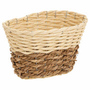 Cesto in legno, corda di carta e fibra naturale gialla 27x20x17