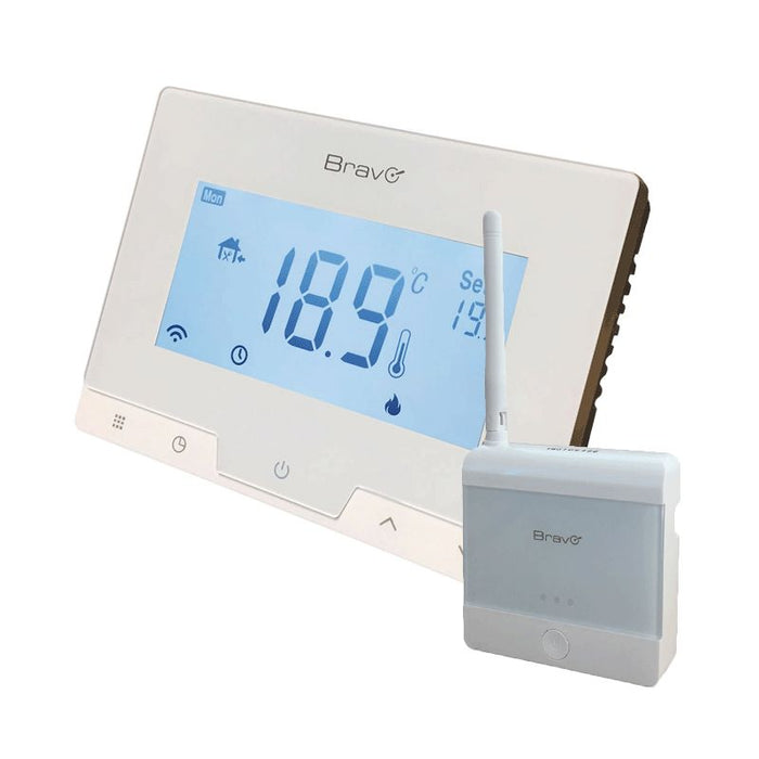 Bravo wi-fi glam (93003112) - cronotermostato digitale wi-fi - app compatibile con alexa e google home- display 3.78 - programmazione automatica o manuale - BRA93003112