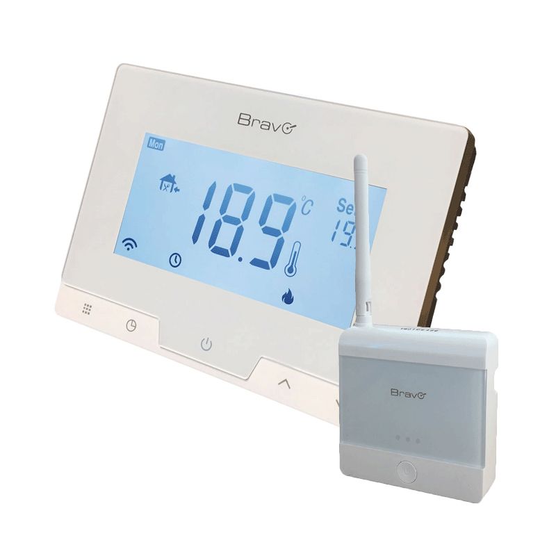 Bravo wi-fi glam (93003112) - cronotermostato digitale wi-fi - app compatibile con alexa e google home- display 3.78 - programmazione automatica o manuale - BRA93003112