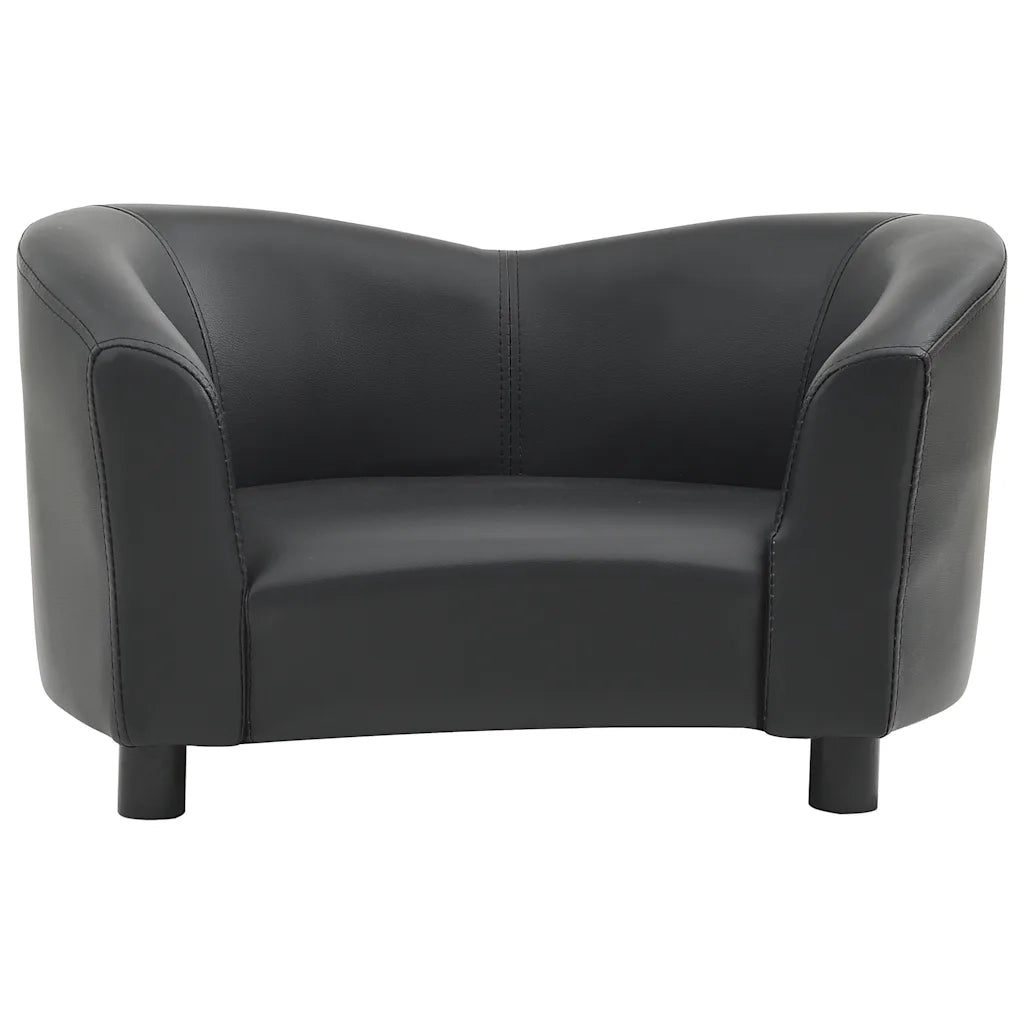 Divano per Cani-Sofa per animali domestici-Divanetto Nero 67x41x39 cm in Similpelle