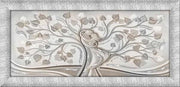Quadro da Parete Prince Abbraccio Silver e White 63 x 133 cm Lupia