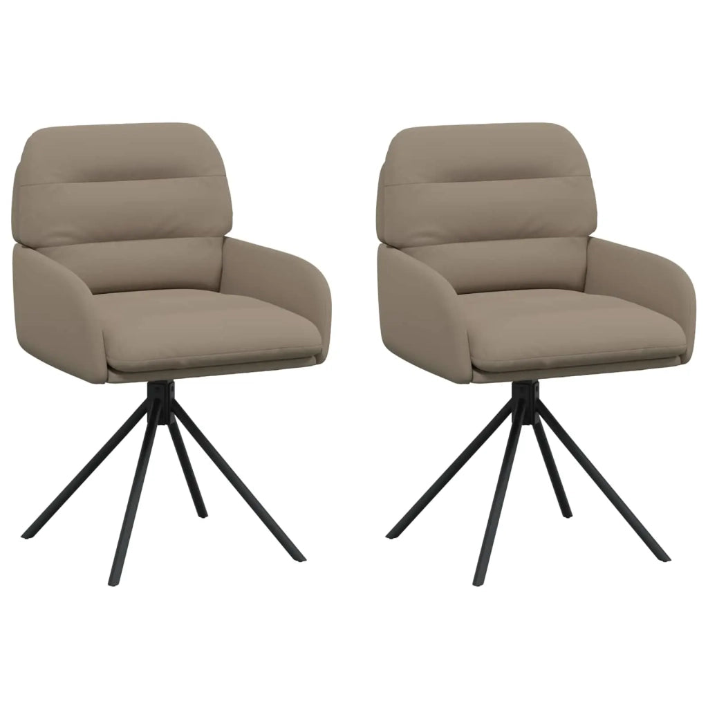 Sedie da pranzo girevoli 2 pcs Similpelle Cappuccino 42034322
