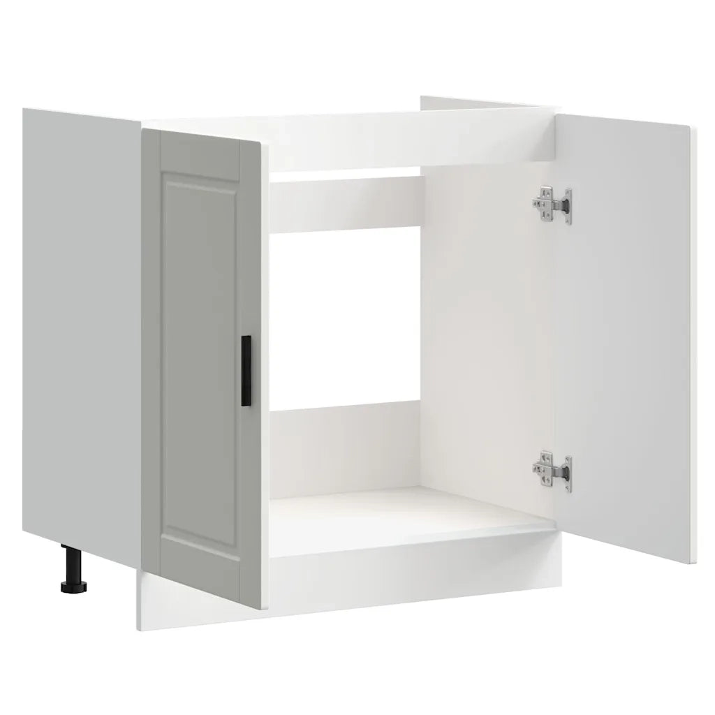 vidaXL Mobile base lavello Porto Bianco 80x46x81,5cm Legno Multistrato