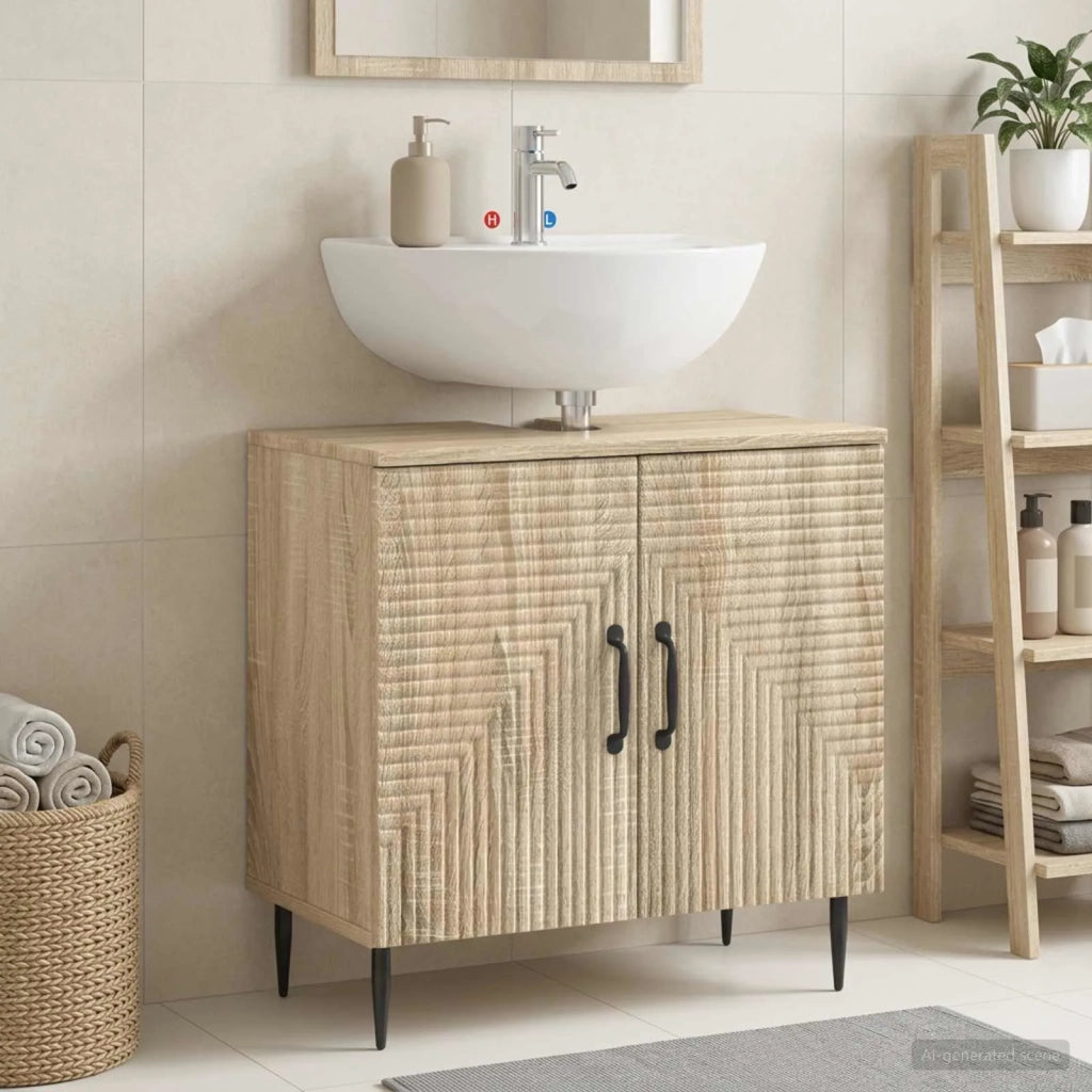 Armadio per Lavabo da Bagno HAARLEM Rovere Sonoma 896787