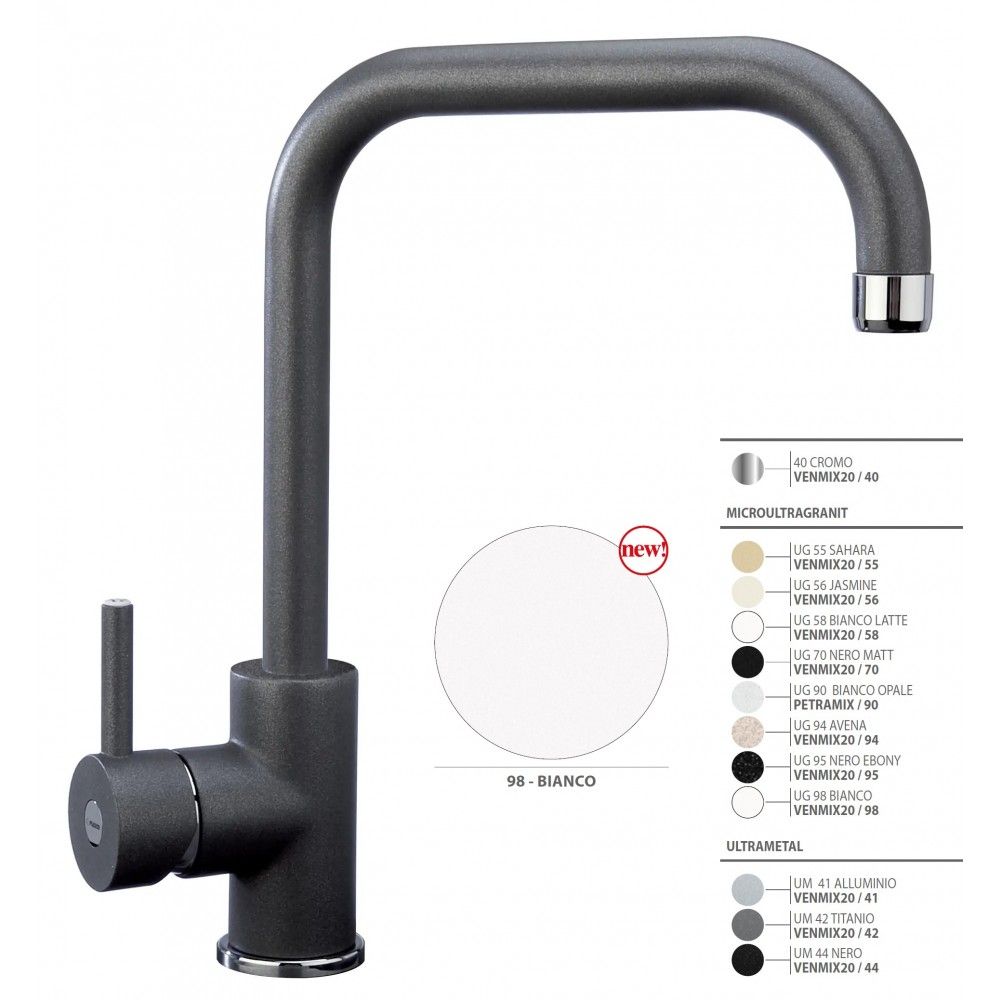 Miscelatore da incasso plados ultragranit bianco venmix20-98 - 8032424119299