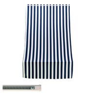 Tenda da Sole con Tunnel Per Bastone In Poliestere Bianco-Blu Rio 140x300cm