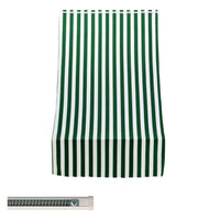 Tenda da Sole con Tunnel Per Bastone In Poliestere Bianco-Verde Rio 140x300cm