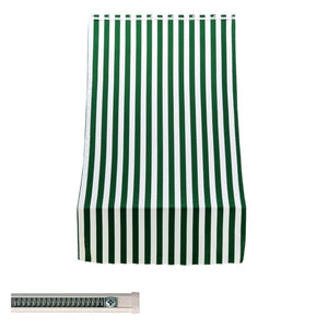 Tenda da Sole con Tunnel Per Bastone In Poliestere Bianco-Verde Rio 140x300cm