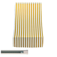 Tenda da Sole con Tunnel Per Bastone In Poliestere Bianco-Giallo Rio 140x300cm