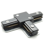 Connettore per binario track monofase giunto connessione a T doppio contatto COLORE NERO