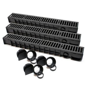 Canale di scolo 3x1m con griglia per scarico acqua 25t Canaletta di drenaggio