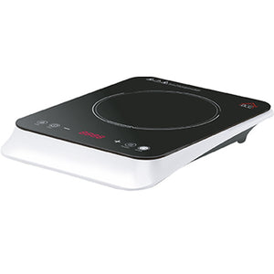 Piastra ad induzione singola in cristallo nero, controlli touch, 10 livelli di potenza - 2000W