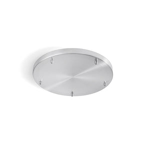 Rosone Multicavo 5 Fori In Metallo Cromo Lucido D45Cm