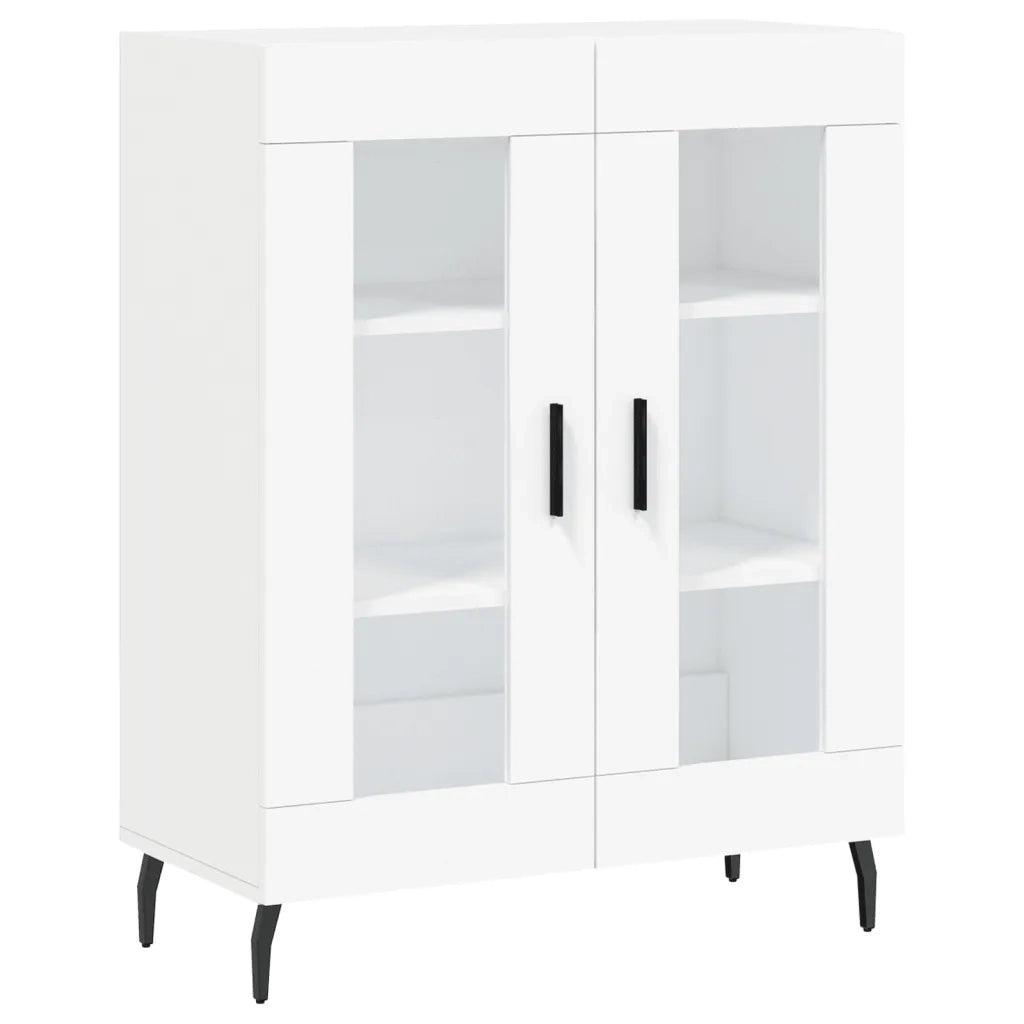 Credenza-Buffet-Armadio da cucina Bianca 69,5x34x180 cm in Legno Multistrato 271507