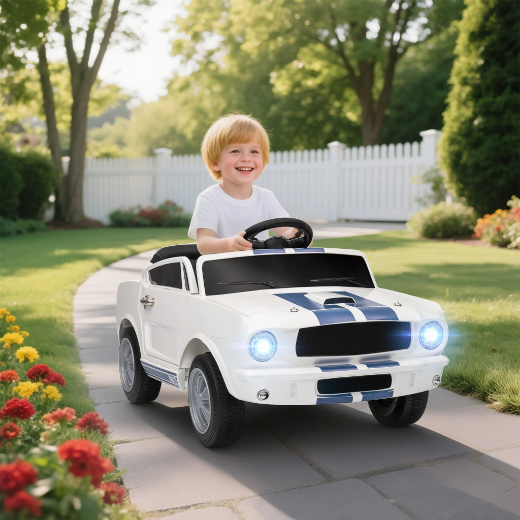 Auto elettrica per bambini 12V ¨C zephmum ¨C Bianco con telecomando 2.4GHz
