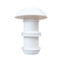 Camino Per Scarico Esalazioni 60mm In Polipropilene Con Anello Antispruzzo Parapioggia - Lux156