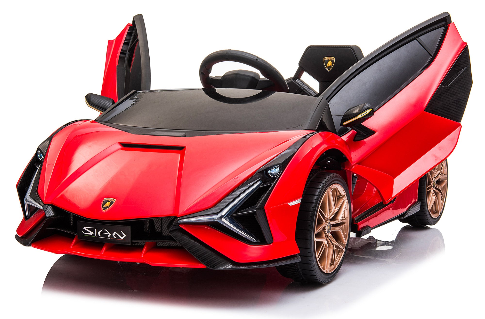 Macchina Elettrica per Bambini 12V con Licenza Lamborghini Sian FKP 37 Rossa