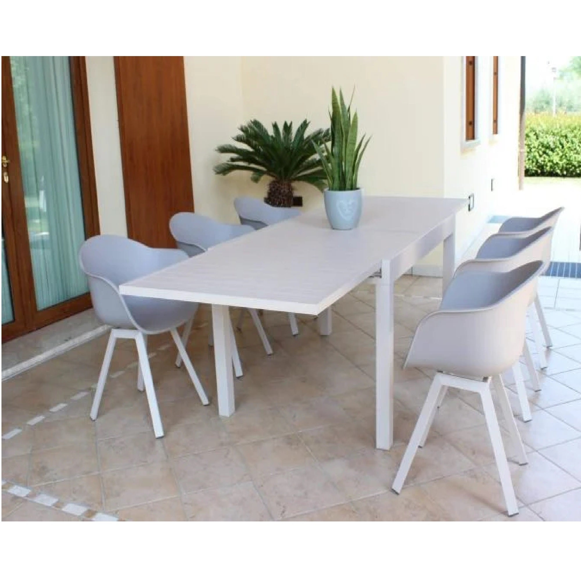 Tavolo Cordoba 135/268*090*075 Bianco