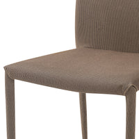 Set Da 6, Sedia Dani Tortora Melange Imb. Tessuto A Macchia Per Soggiorno, Cucina E Arredo Bar