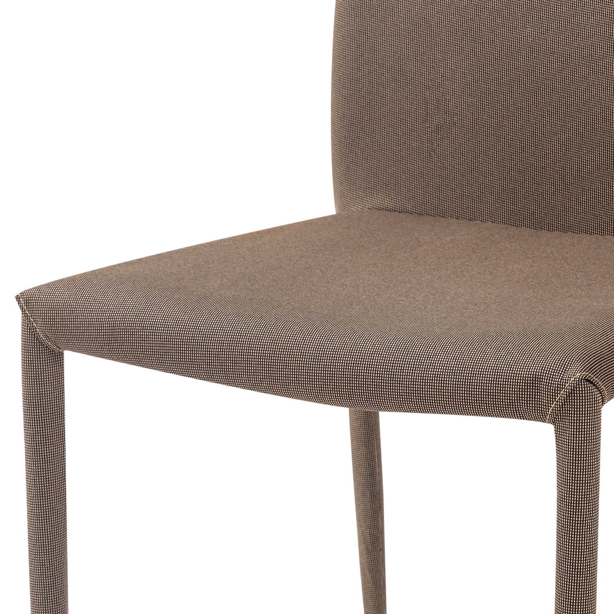 Set Da 6, Sedia Dani Tortora Melange Imb. Tessuto A Macchia Per Soggiorno, Cucina E Arredo Bar