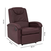 Poltrona Relax Disa A Bordeaux Similpelle Manuale 