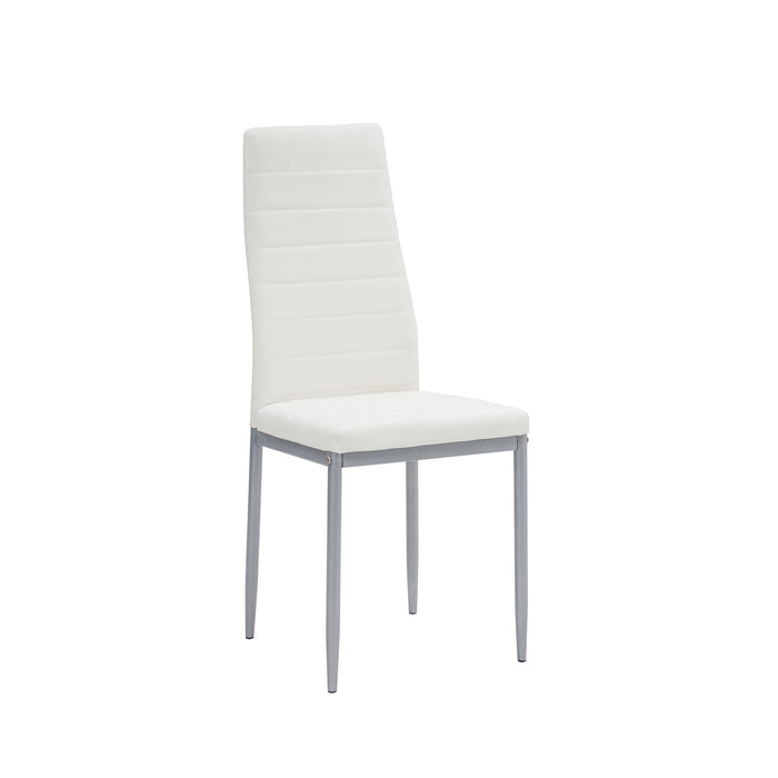 Set Da 4, Sedia Queen Kit All/Bianca In Similpelle-40*47*96