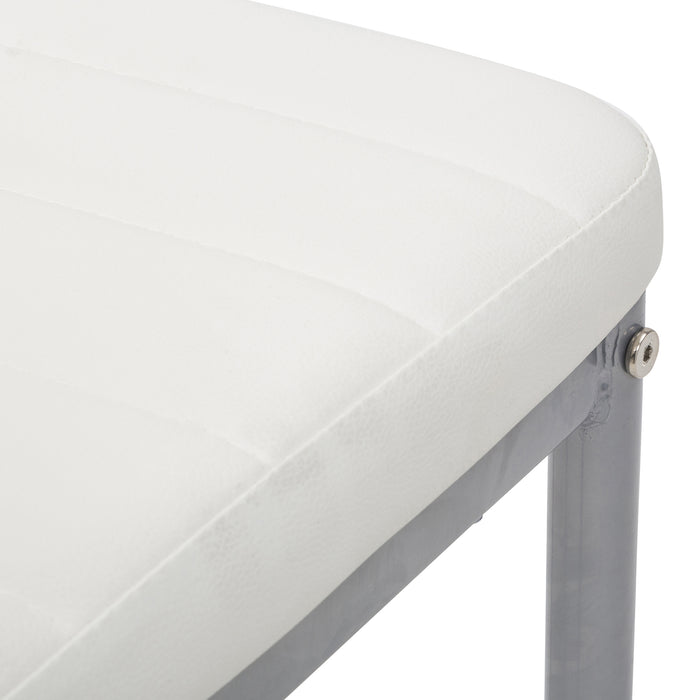 Set Da 4, Sedia Queen Kit All/Bianca In Similpelle-40*47*96