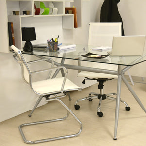 Set Da 2, Poltrone Leila Attesa Bianca In Maglina -55*54*87