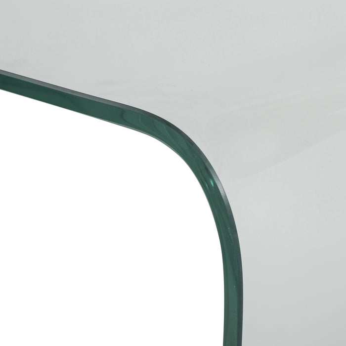 Set Da 2,Consolle Glamour In Vetro Temp. Trasp - 110*35*75