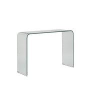 Set Da 2,Consolle Glamour In Vetro Temp. Trasp - 110*35*75