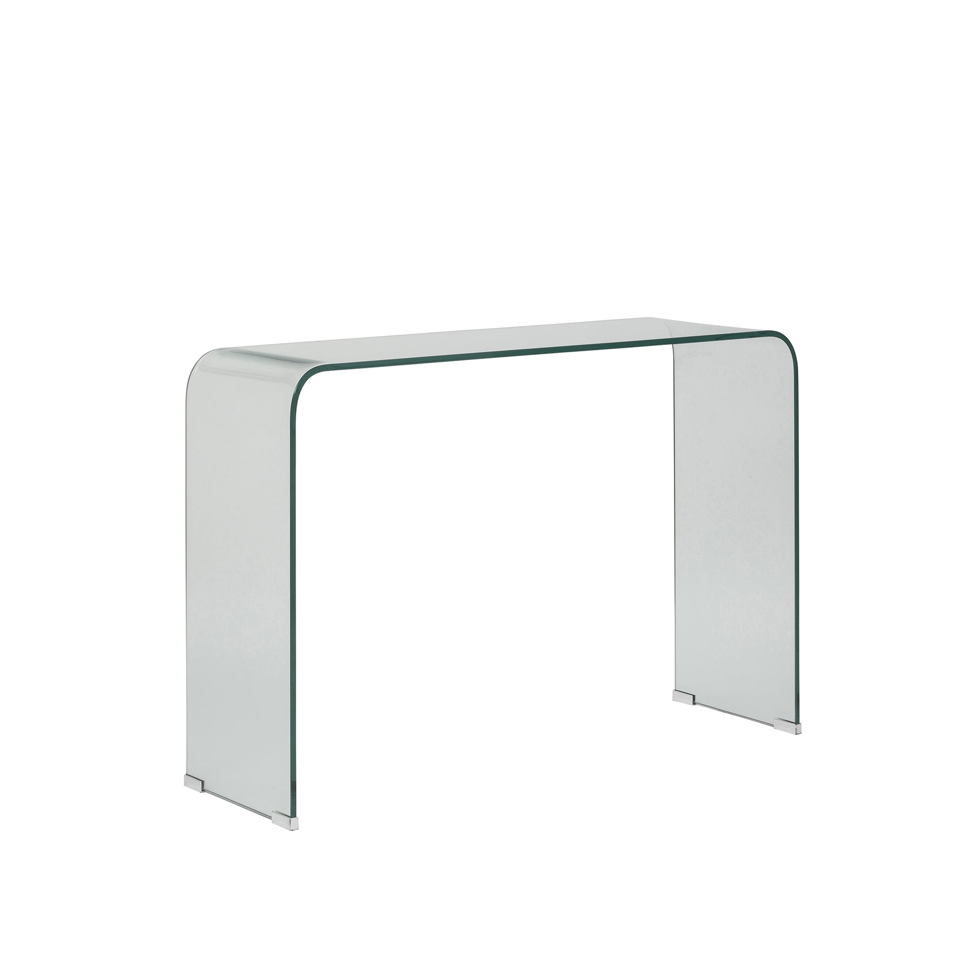Set Da 2,Consolle Glamour In Vetro Temp. Trasp - 110*35*75