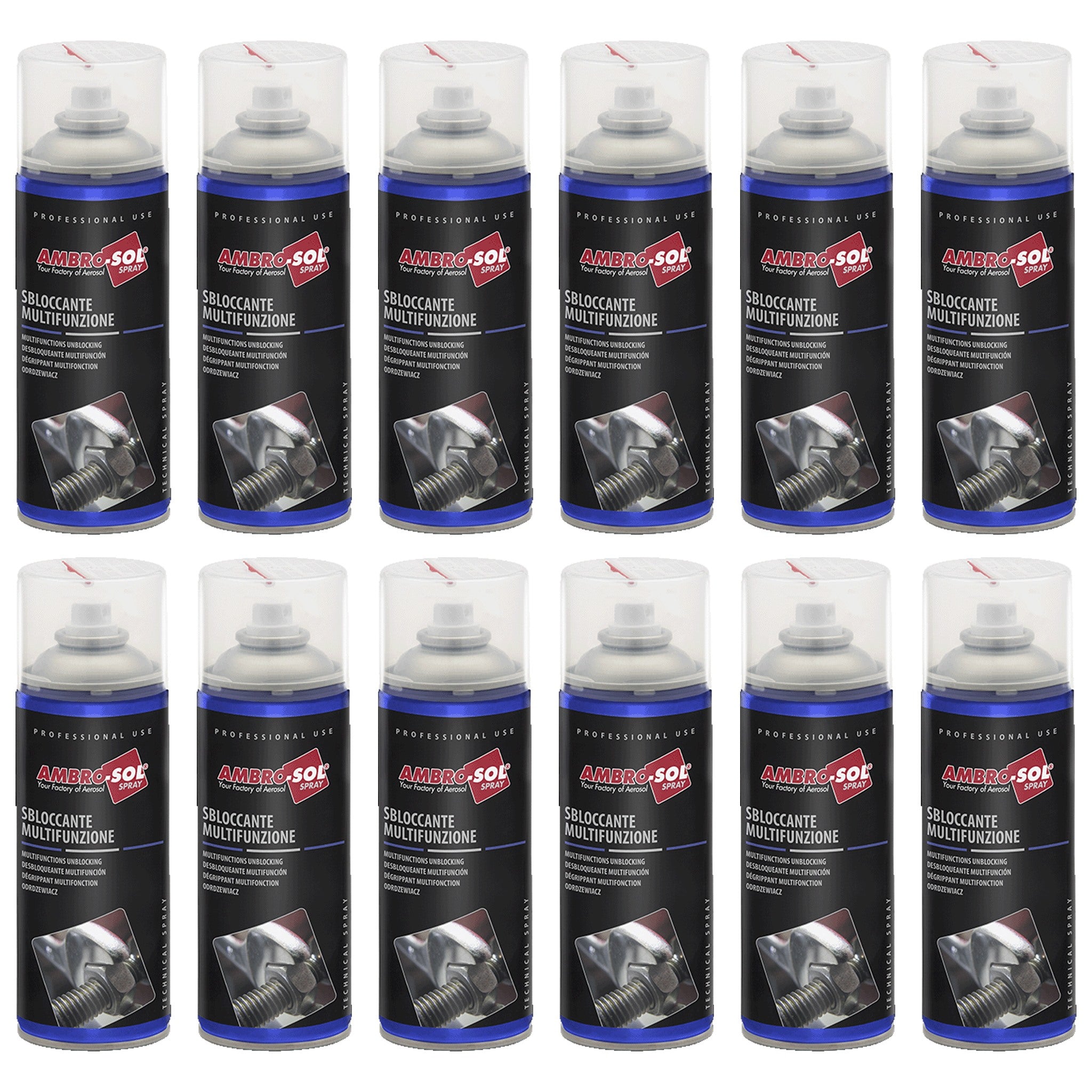12x Svitol Sbloccante, Lubrificante a Grande Potere Sbloccante e Protettivo per Parti Meccaniche, Rimuove Ruggine e Ossidazioni, Spray in Banda Stagnata Riciclabile 400 ml
