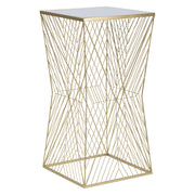 Samia, Tavolino da Salotto Dettagli con Forme Geometriche, 50x50x100h cm Trasparente