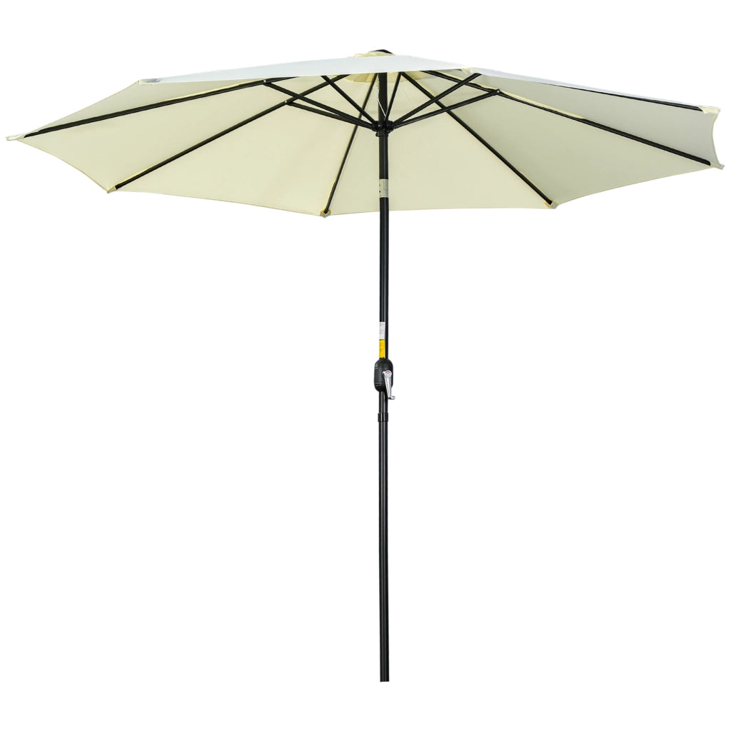 Ombrellone da giardino inclinabile ¨C zephmum ¨C Beige Polyester 180g/m2 ? 3 m