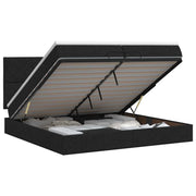 Letto ottomano con materasso Nero 200 x 200 cm Tessuto 3457600