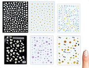 Decorazioni per unghie a forma di fiori - 6 pezzi - autoadesivi - accessori DIY per donne - disegno di margherite - materiali di alta qualità