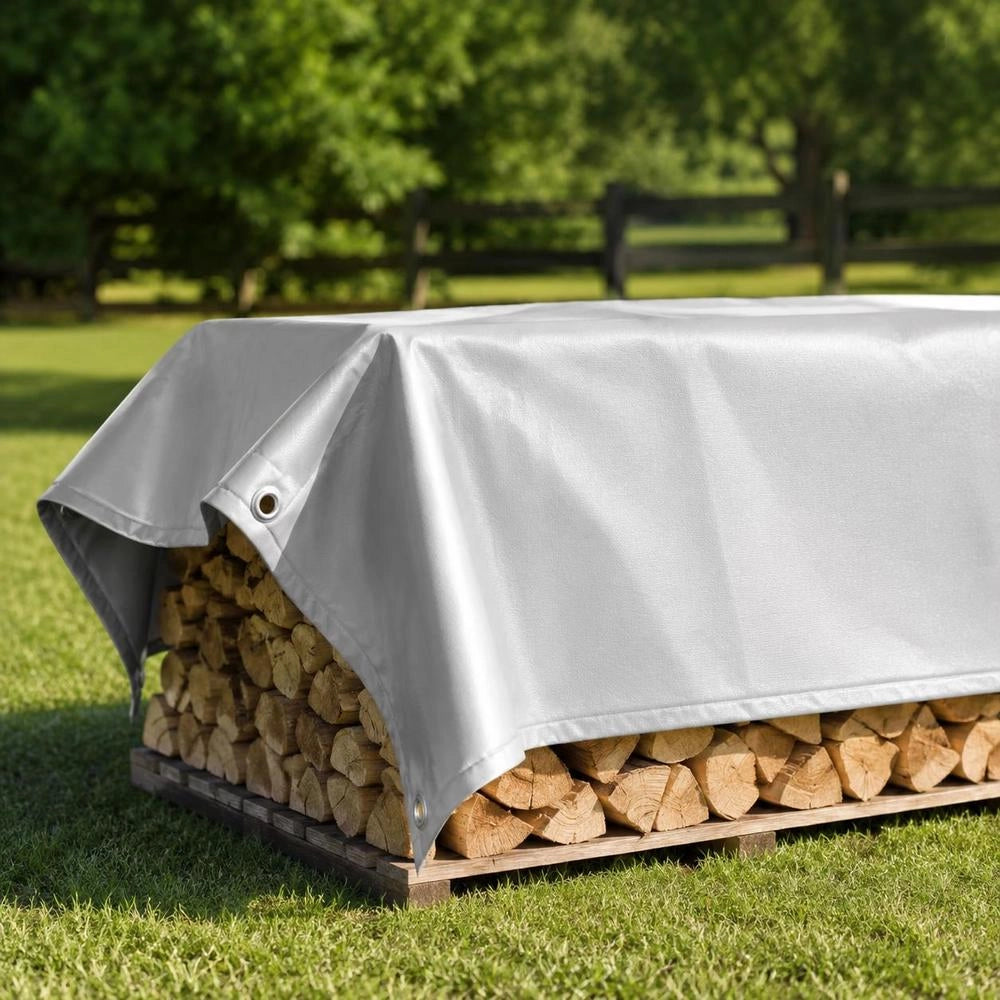 Tarpaulin 650 G/square Meter 4x8 M Grey