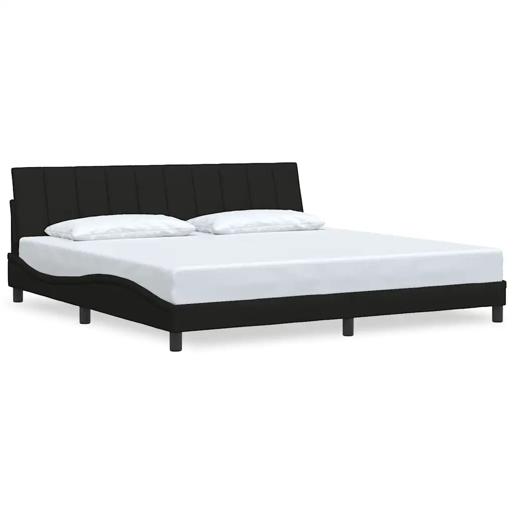 Giroletto senza Materasso Hanko Nero 200x200 cm in Tessuto