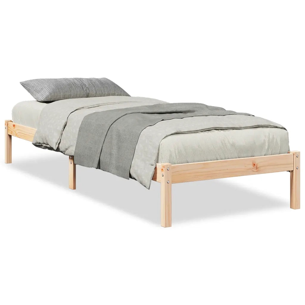 Letto singolo | Letto per adulti | Letto Extra Lungo senza Materasso 90x210 cm in Legno di Pino