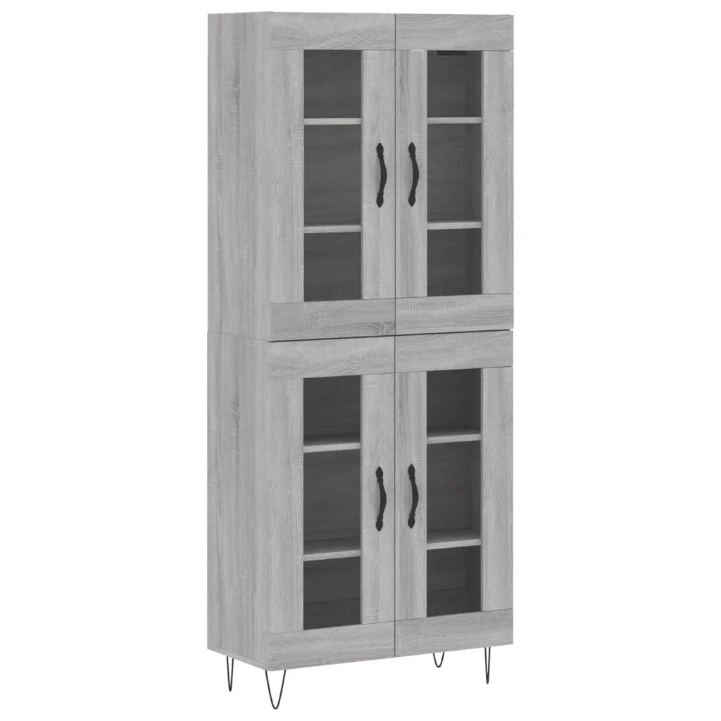 Credenza-Buffet-Armadio da cucina Grigio Sonoma 69,5x34x180 cm in Legno Multistrato 210780