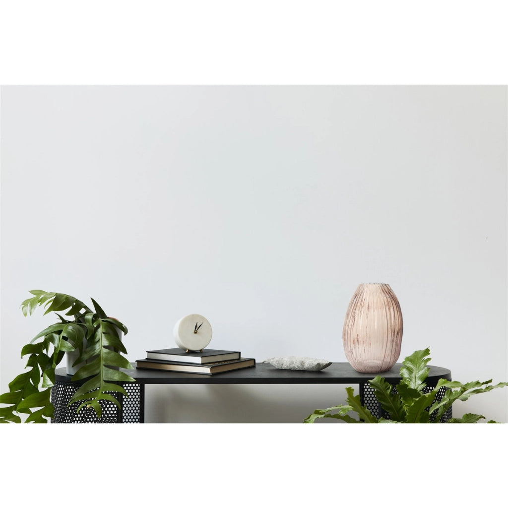 Vaso Sidney 100 in vetro soffiato rosa e marrone