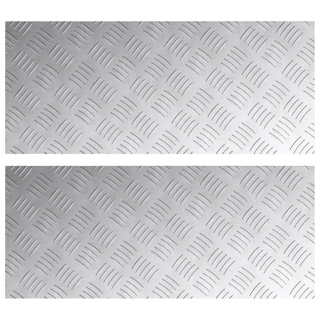 Pannelli in Alluminio Antiscivolo 2 pz 70x30 cm