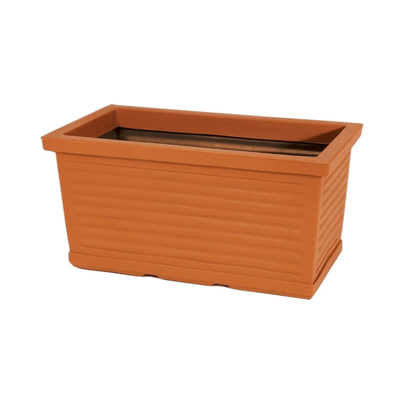 Vaso Fioriera decorativa classica tradizionale 40x22 H20 in polimero resistente terracotta per piante per giardini e terrazze - Made in Italy