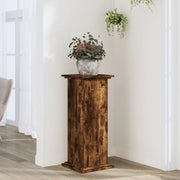 Supporto per Piante Rovere Fumo 33x33x80 cm Legno Multistrato