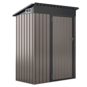 Capannone per attrezzi per tutte le stagioni 150 x 90,5 x 185 cm sicuro con ventilazione moderna in ferro zincato grigio scuro 20_0015389
