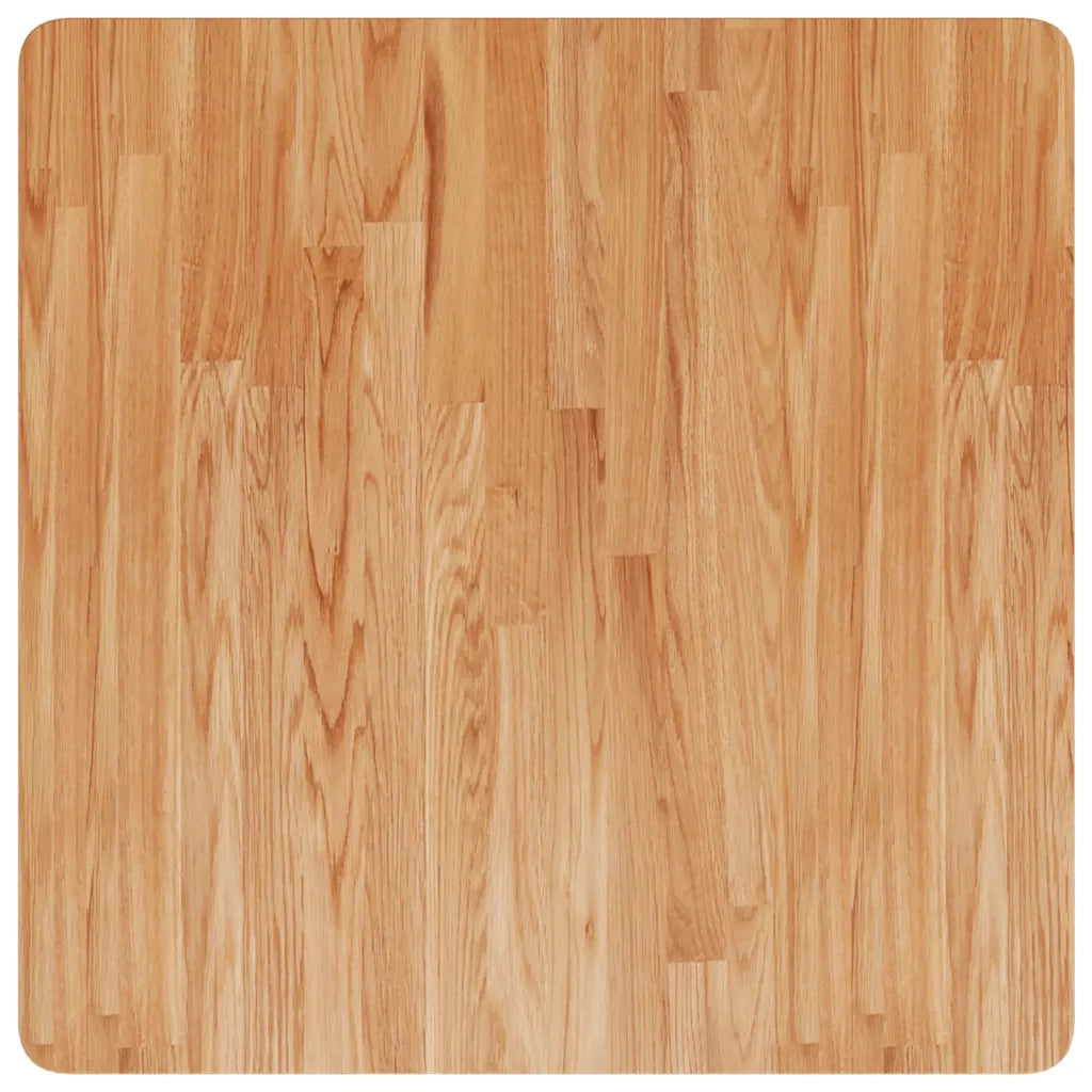 Piano Tavolo | Superficie Tavolo | Piano Scrivania Quadrato Marrone Chiaro 70x70x1,5 Rovere Trattato