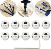 Posizionatore di Riferimento per Legno Posizionatore di Riferimento per Foro Consistenza del Foro con Chiave a Lema (ID: 4 mm 10 pezzi) per Houtbewerking Boor Consistenza del Foro con Chiave a Lema.