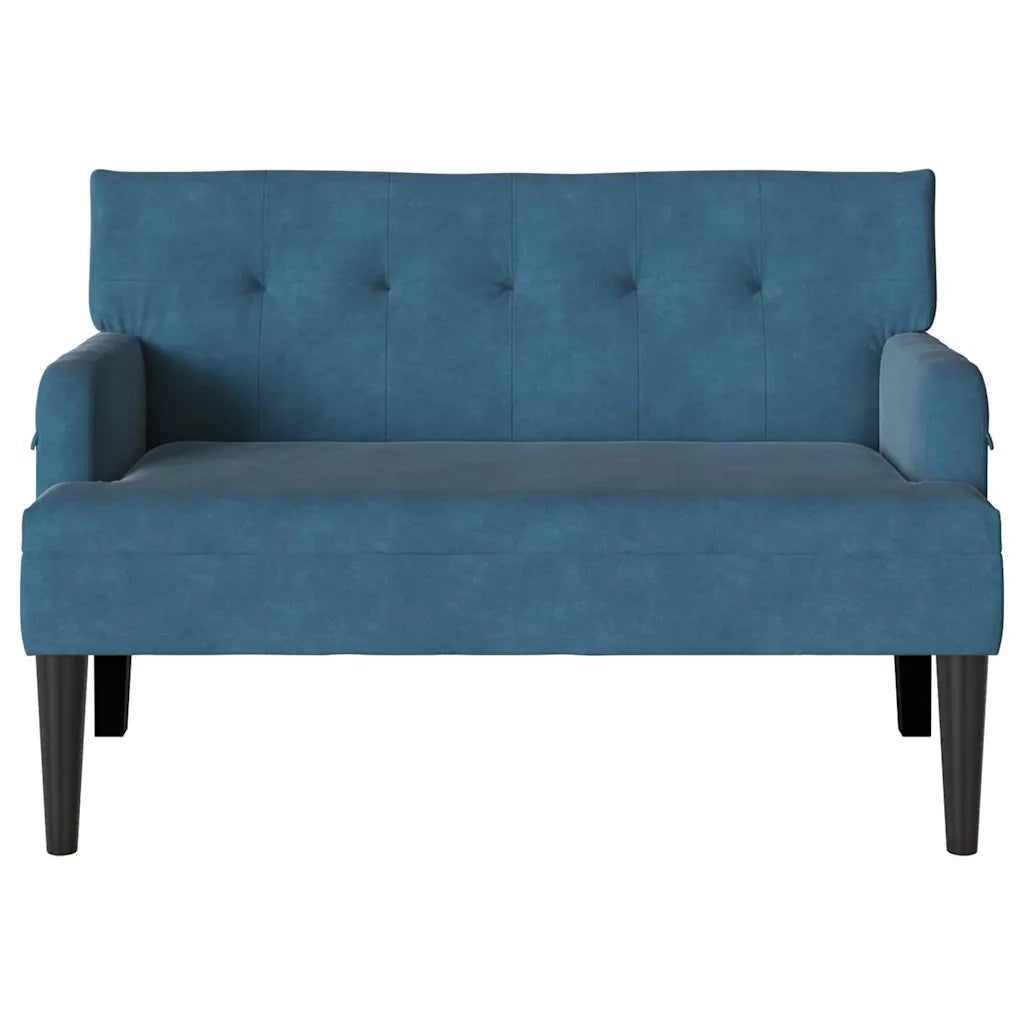 Panca Chesterfield Blu 112 x 65,5 x 75 cm Velluto